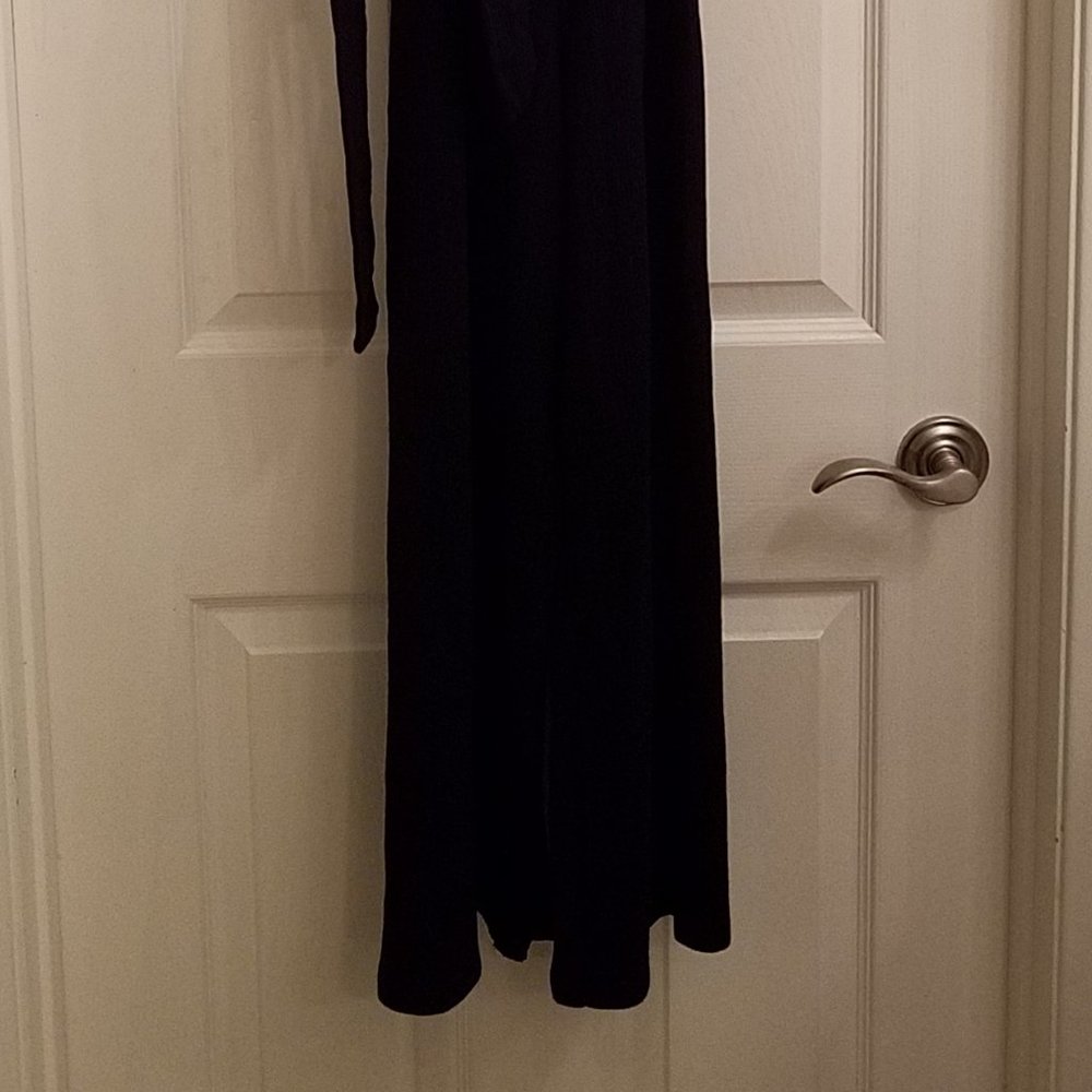 NWT Gap ribbed belt-tie tank jumpsuit, black, XS - Picture 11 of 11